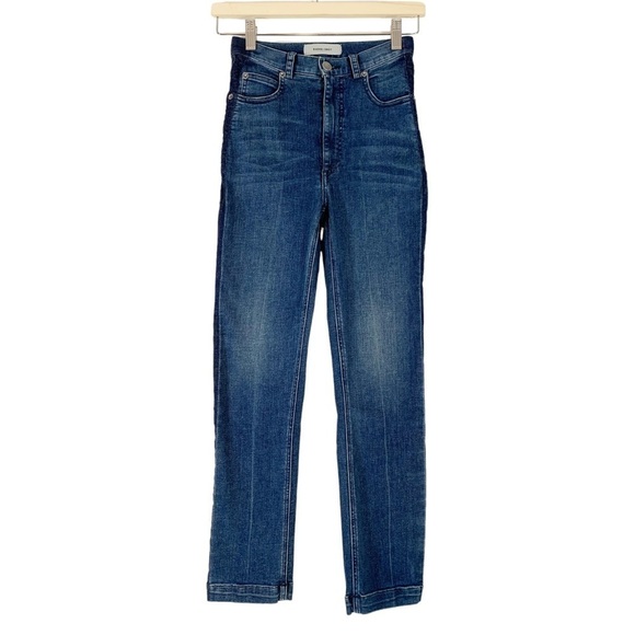 Rachel Comey Tux Stripe Denim High Waist Skinny Jeans Size 0 - Picture 2 of 9